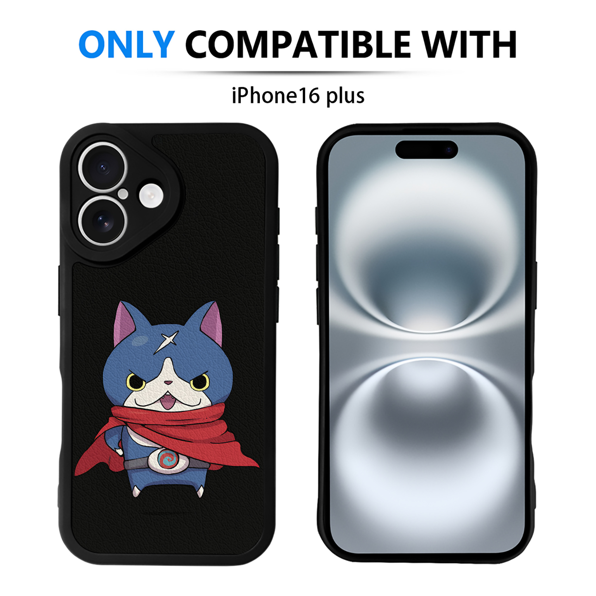 （画像用） 妖怪ウォッチ Yo-kai Watch 【iPhone 16シリーズ対応】シリコンスマホケース（レザー調） 材質：シリコン